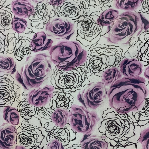 Torrid Purple Roses Sheer Top - Picture 2 of 4